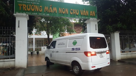 Quang Anh Chu có mặt tại trường mầm non Chu Văn An